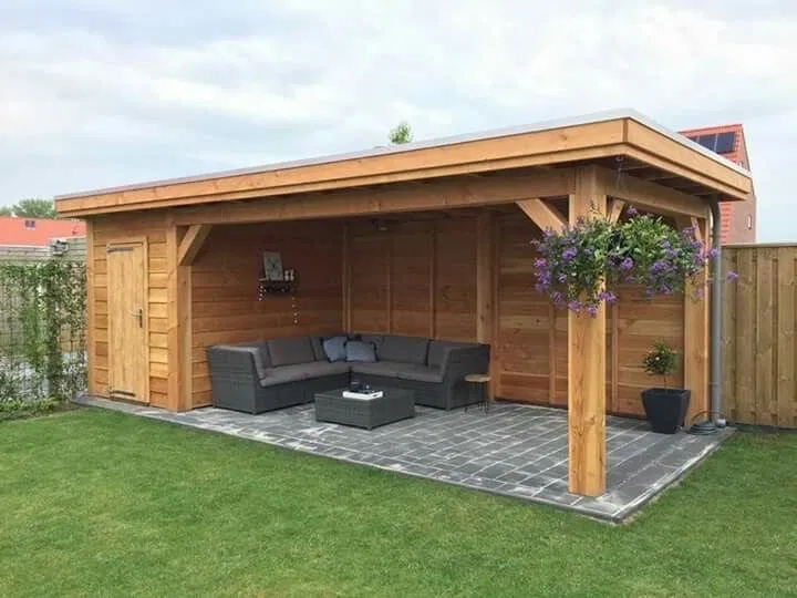 Foisor modern din lemn cu montaj inclus