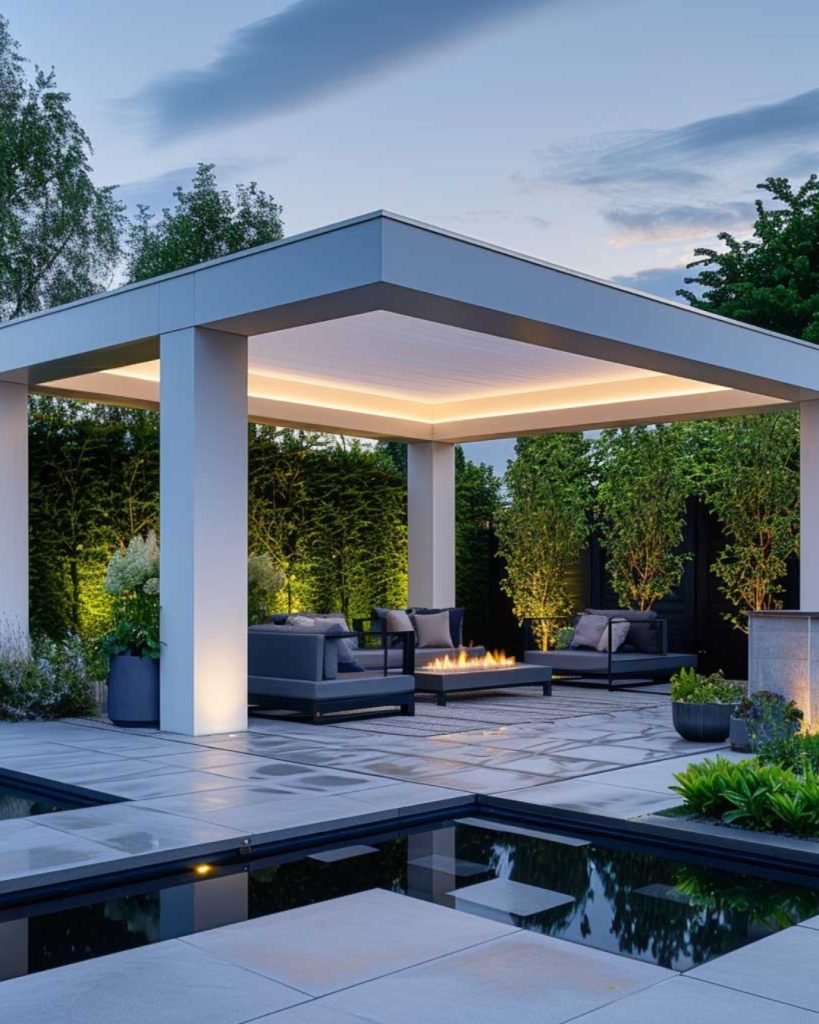 Foisor din lemn masiv cu acoperiș elegant